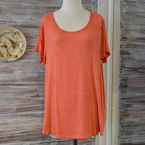 Dear John American Classic Tee Light Orange XL Extra Large Round Neck Top